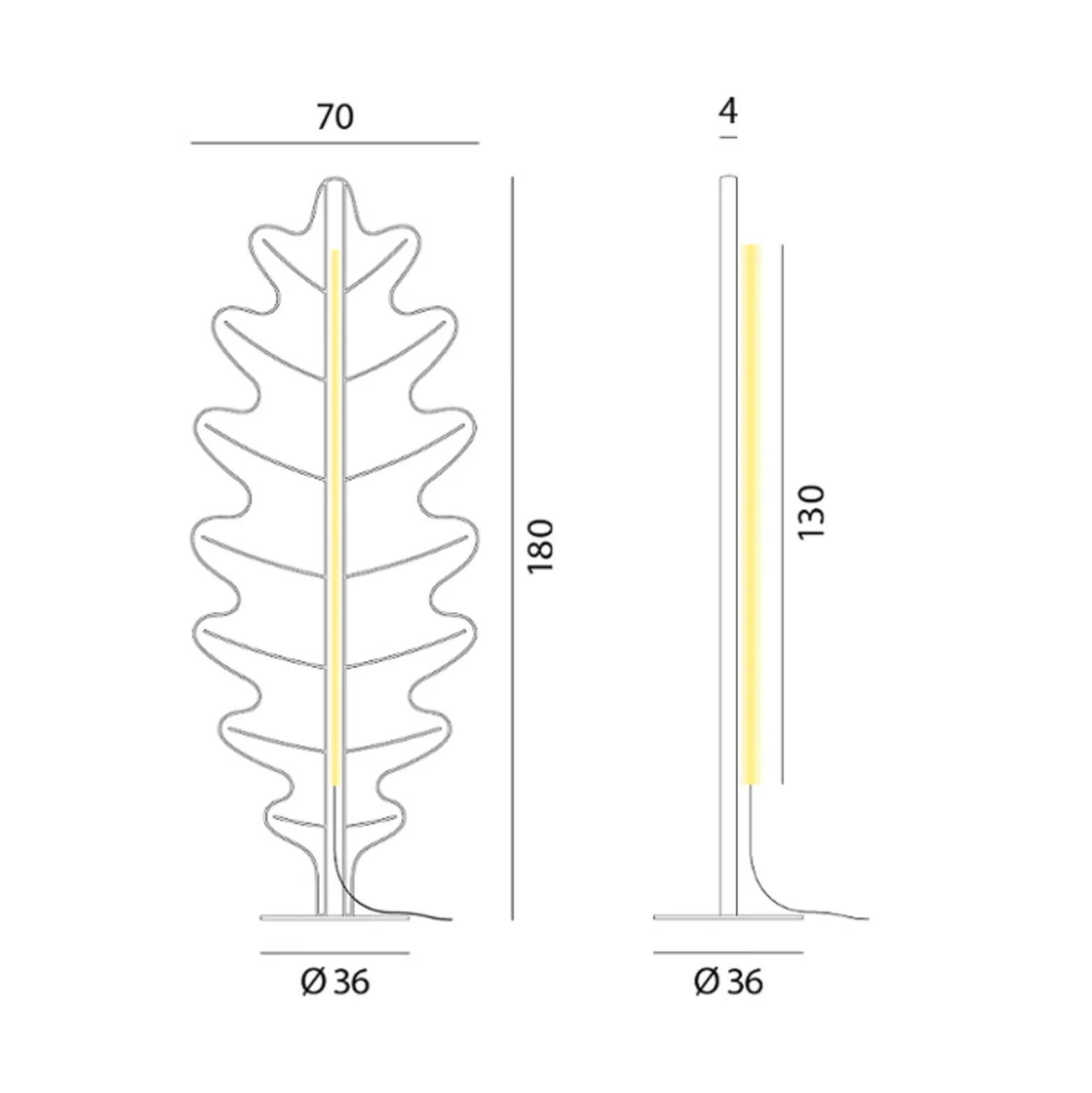 Rotaliana Eden Oak lámpara de pie LED, gris