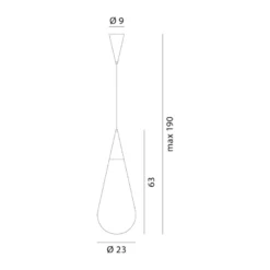 Rotaliana Goccia 63 - lámpara colgante en forma de gota