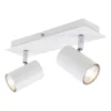 Rune plafón, orientable, 2 luces, blanco