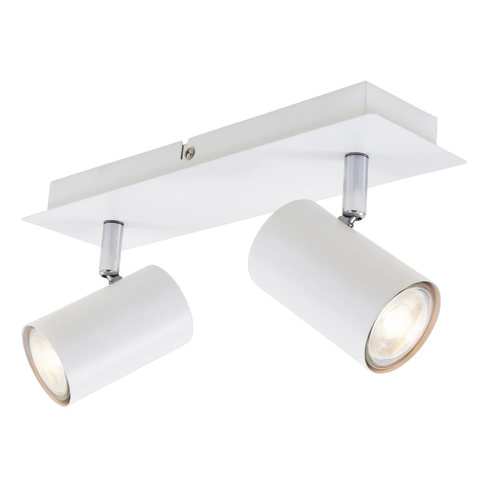 Rune plafón, orientable, 2 luces, blanco