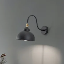 Saglam 3742 aplique de pared, regulable, negro