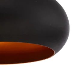 Saglam 3774 lámpara colgante 1 luz Ø30cm negro/oro