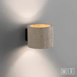 Schöner Wohnen Aplique de pared Traventa, beige, arriba/abajo, G9