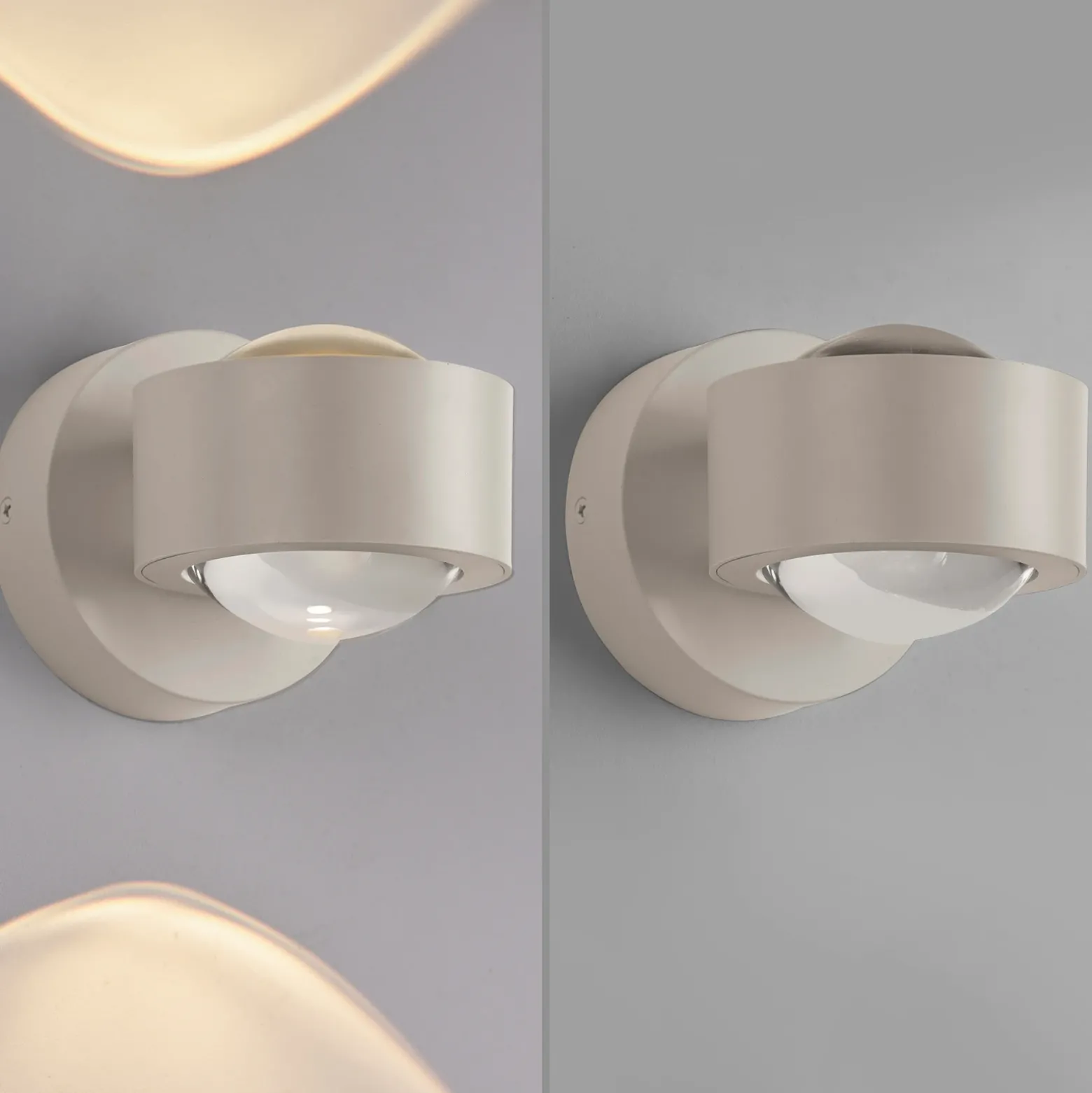 Schöner Wohnen aplique de pared LED Chia, arena 3000 K arriba/abajo