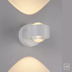 Schöner Wohnen Aplique de pared LED Chia, blanco, 3000 K, arriba/abajo