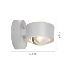 Schöner Wohnen Aplique de pared LED Chia, blanco, 3000 K, arriba/abajo