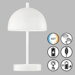 Schöner Wohnen Kia lámpara batería 27cm blanco
