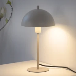 Schöner Wohnen Lámpara de mesa Ali, brisa de arena, hierro, E14