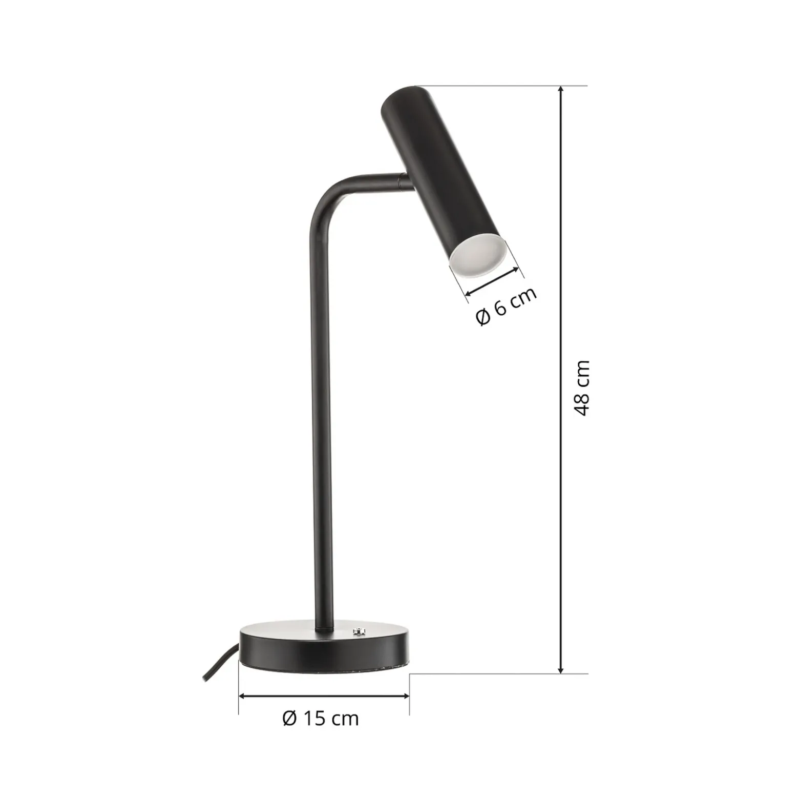 Schöner Wohnen Stina lámpara de mesa LED, negro