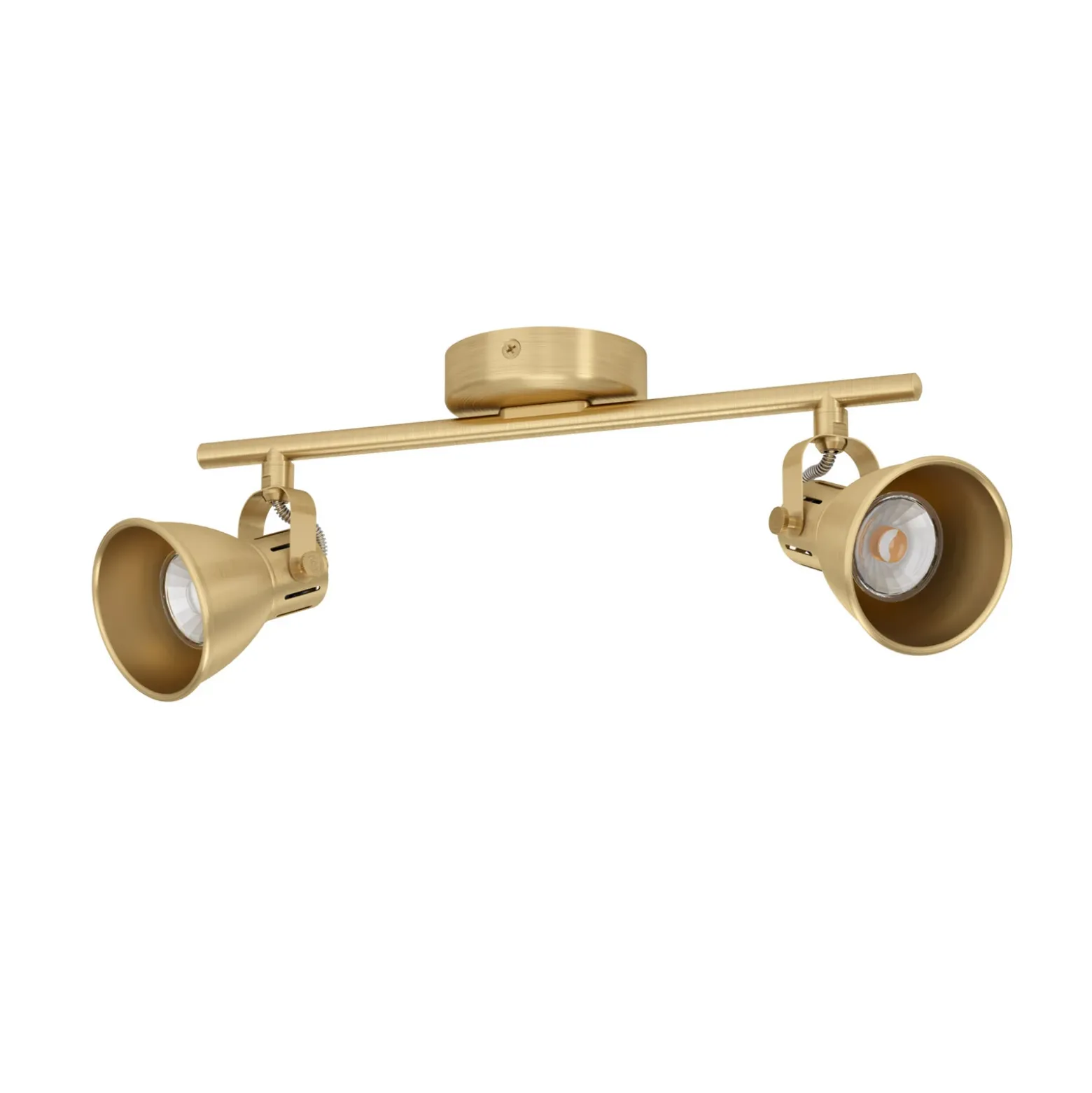 Seras downlight de techo, latón dorado cepillado, 2 luces