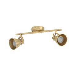 Seras downlight de techo, latón dorado cepillado, 2 luces