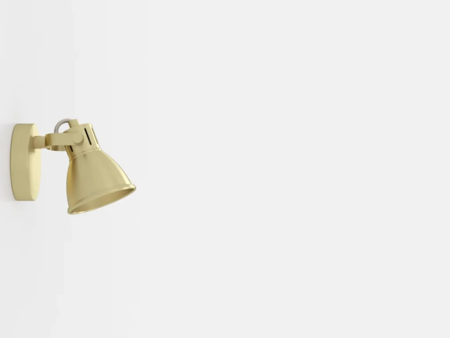 Seras foco de pared, latón dorado cepillado, 1 luz