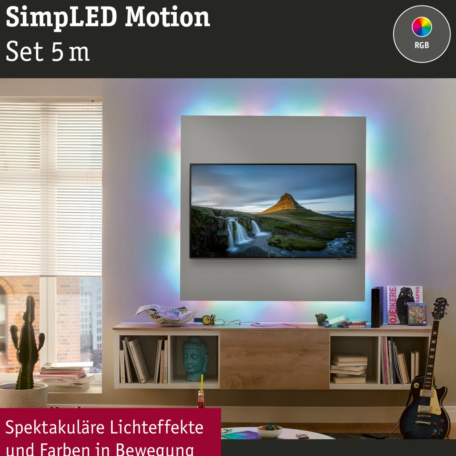 Set de tiras LED SimpLED Motion de Paulmann, 5m control remoto RGB