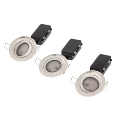Set 3 lámparas LED empot. Coin Slim, blanco, IP23