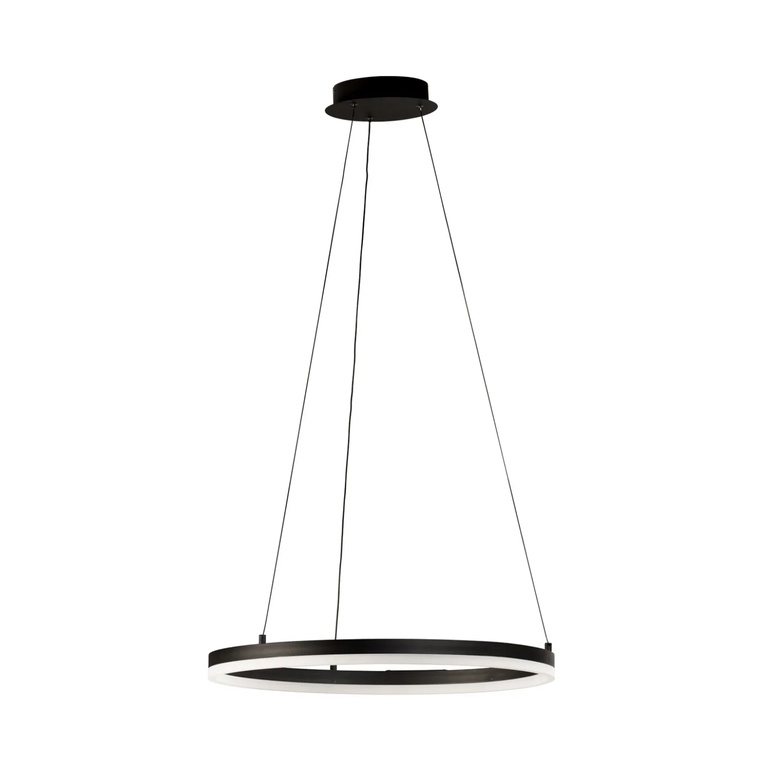 Sirko lámpara colgante LED, blanco/negro, metal, CCT, atenuable