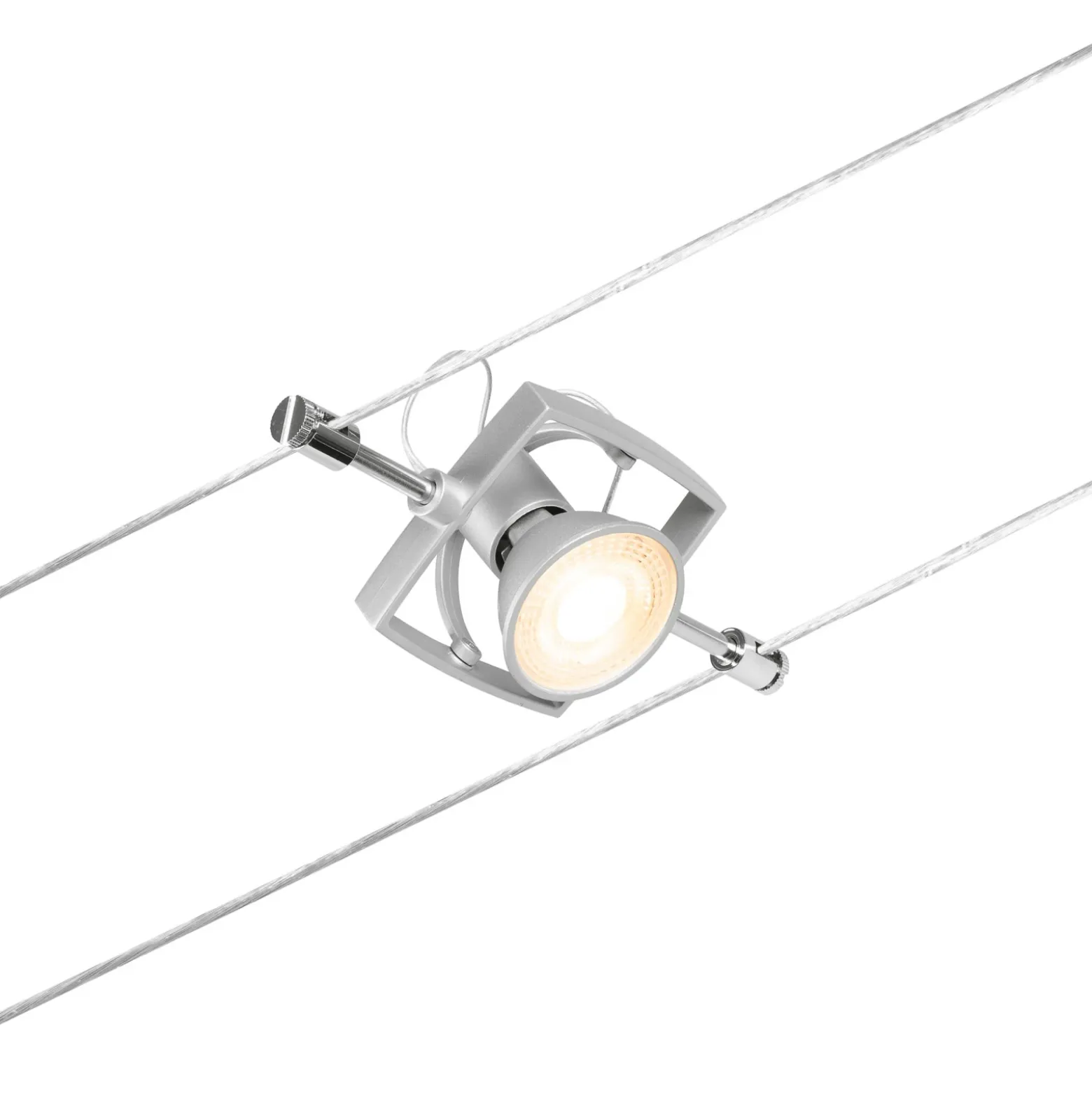 Sistema de iluminación sobre cable Paulmann Wire Mac II, 5 luces, 5 m, cromado