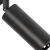 Sistema de rieles de 48 V, focos Lumaro de 5 luces, negros, Ø 4 cm, atenuables