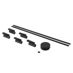 Sistema de rieles de 48 V, focos Lumaro de 5 luces, negros, Ø 4 cm, atenuables