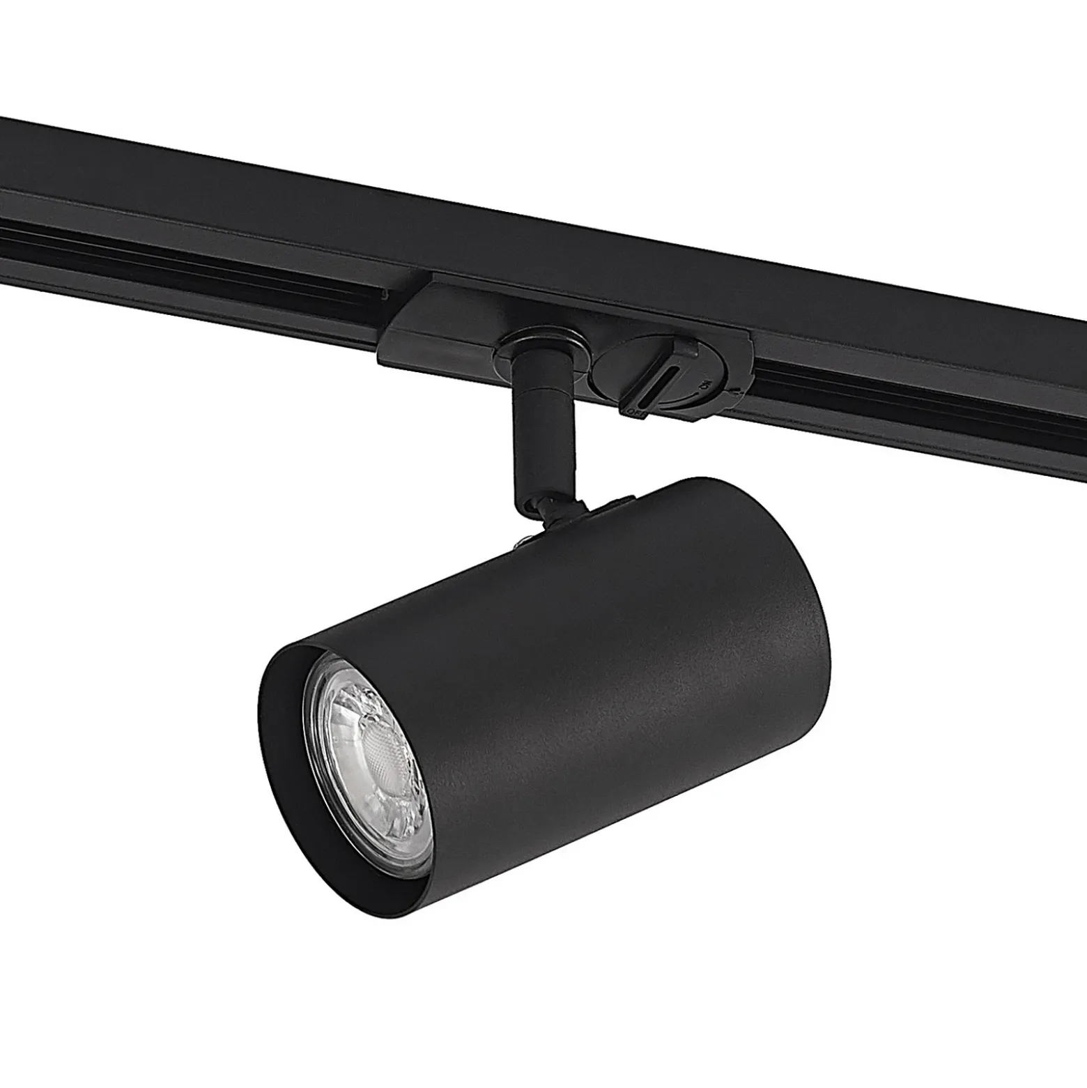 Sistema de rieles Lindby Linaro, GU10, 6 luces, negro, forma de C