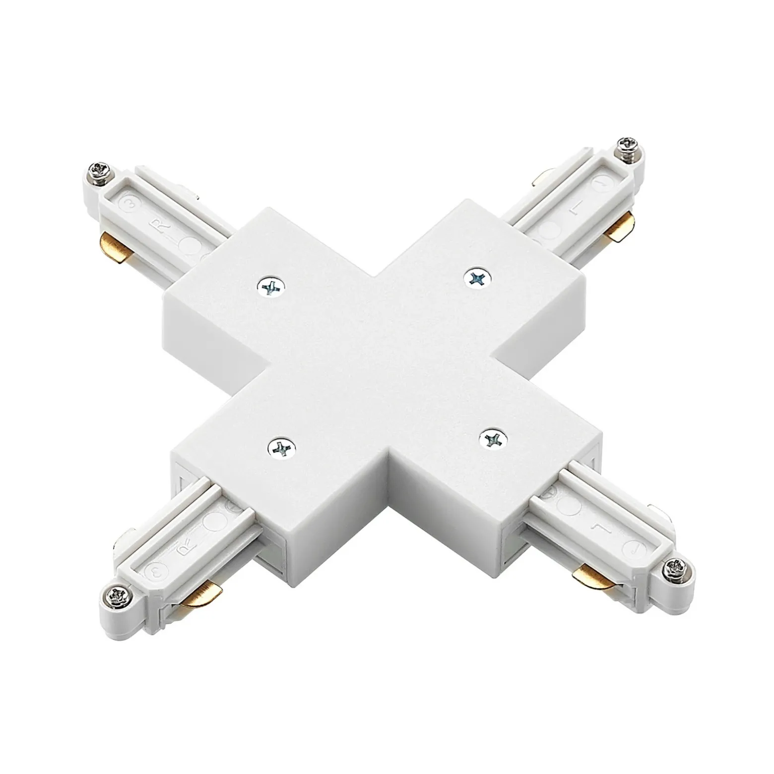 Sistema de rieles Lindby Linaro, GU10, 6 luces, blanco, forma de X
