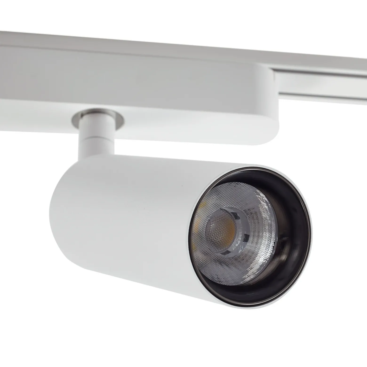 Sistema de rieles Lumaro de 48 V, focos, 7 luces, blanco, Ø 4 cm, atenuables