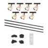 Sistema de rieles Lumaro, focos, 7 luces, dorado, Ø 8 cm, 48 V, atenuables