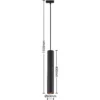 Sistema de riel Lindby Linaro, GU10, lámpara colgante, 3 luces, negro