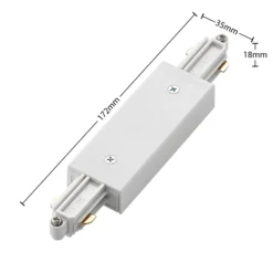 Sistema de riel Lindby Linaro, GU10, 4 luces, blanco, Ø 9 cm