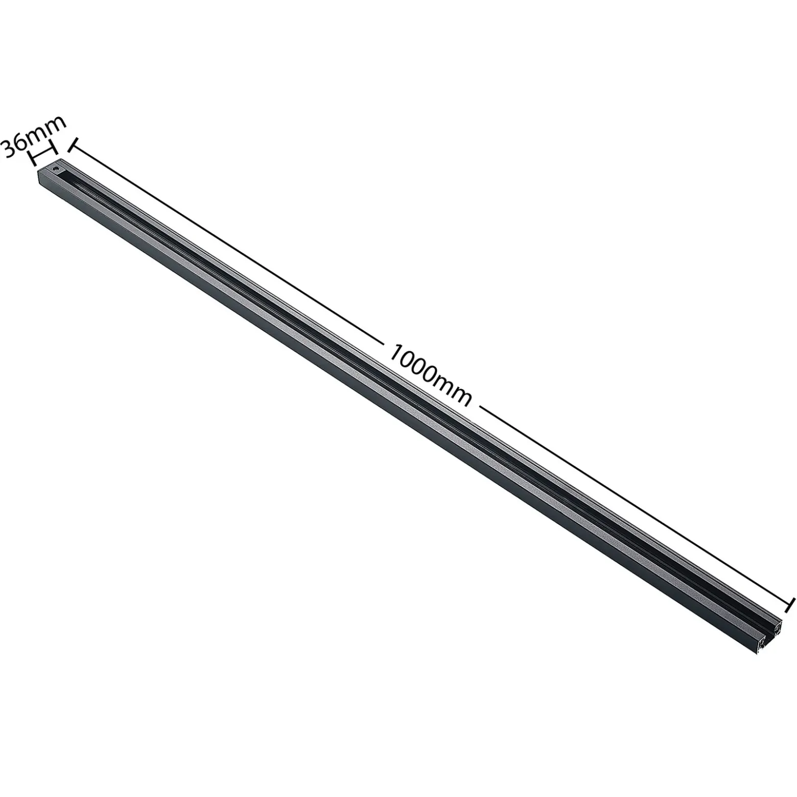 Sistema de riel Lindby Linaro, GU10, 4 luces, negro, Ø 9 cm