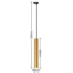 Sistema de riel Lindby Linaro, GU10, colgante, 3 luces, dorado