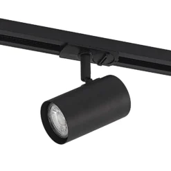 Sistema de riel Lindby Linaro, GU10, 6 luces, negro, forma de X