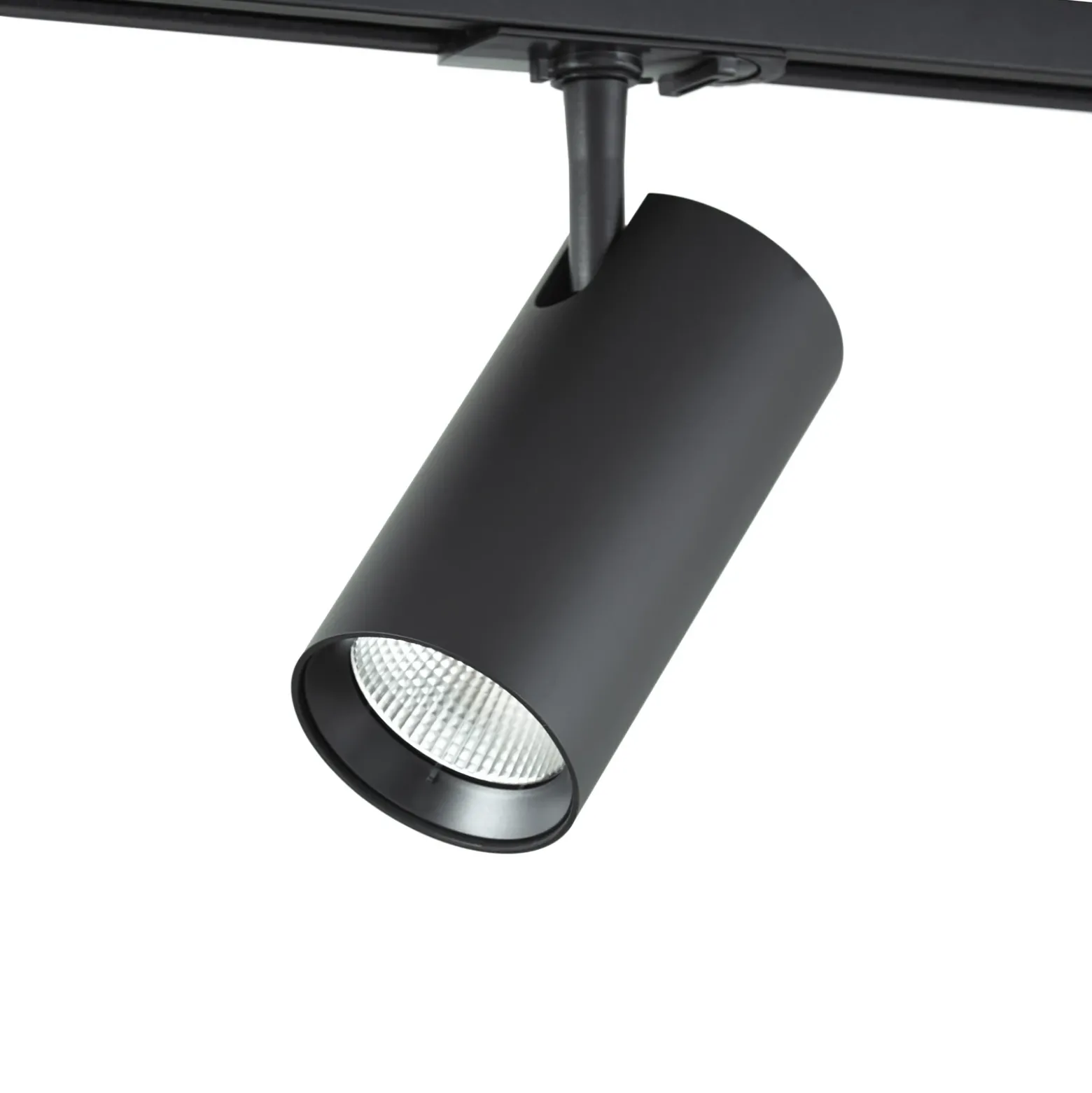 Sistema de riel Lindby Linaro, Ø7 cm, 4 luces, LED, negro, CCT