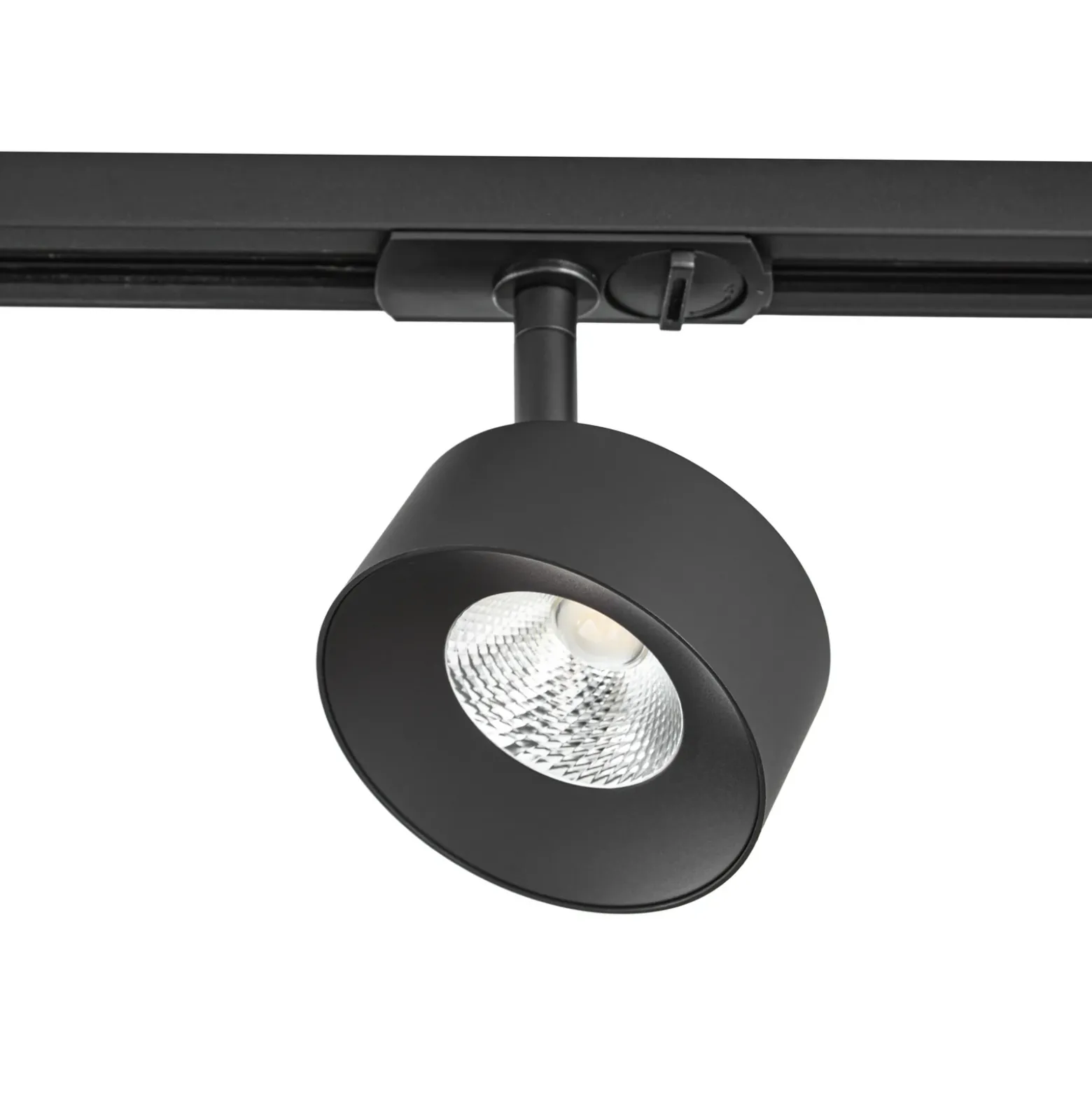 Sistema de riel Lindby Linaro, Ø 9,5 cm, 5 luces, LED, negro