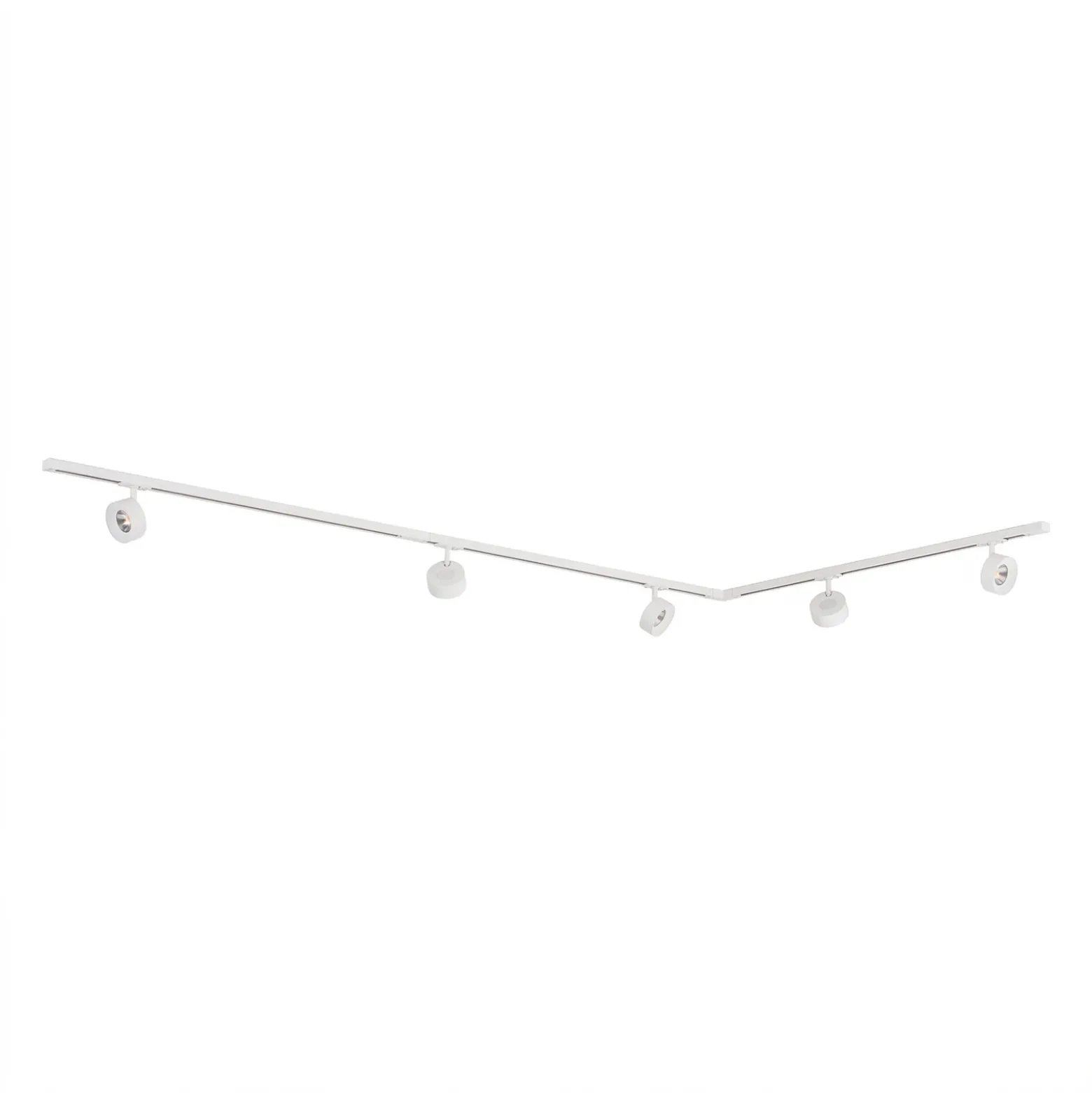 Sistema de riel Lindby Linaro, Ø 9,5 cm, 5 luces, LED, blanco