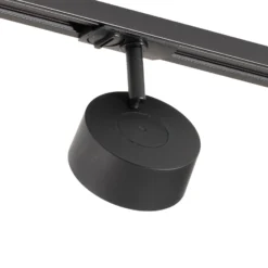 Sistema de riel Lindby Linaro, Ø 9,5 cm, 4 luces, LED, negro