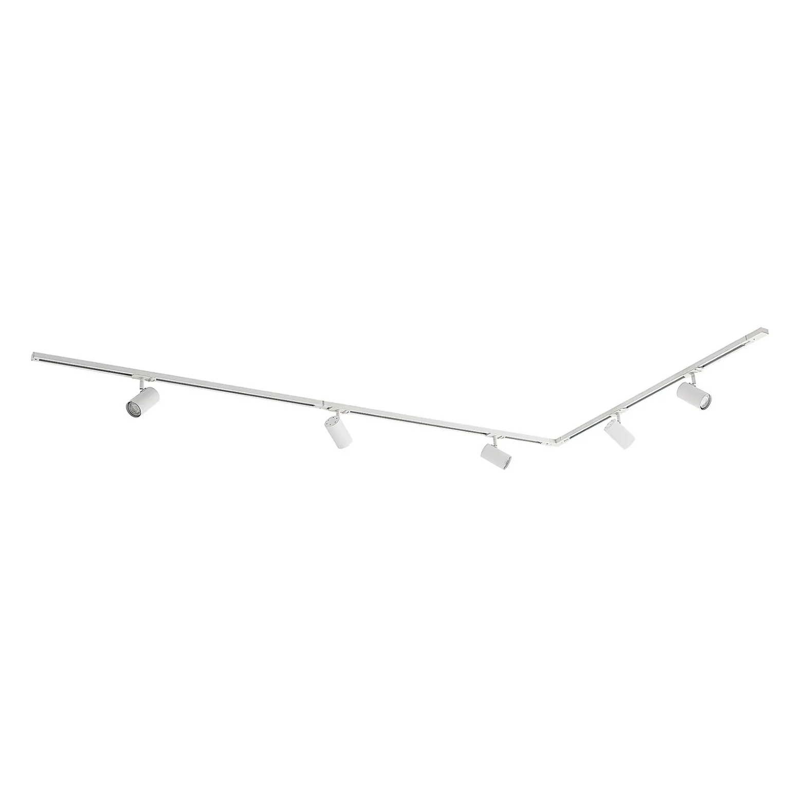Sistema de riel monofásico Lindby, GU10, 5 luces, blanco