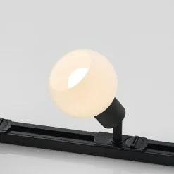 Sistema de riel monofásico Lindby, E14, 4 luces, negro