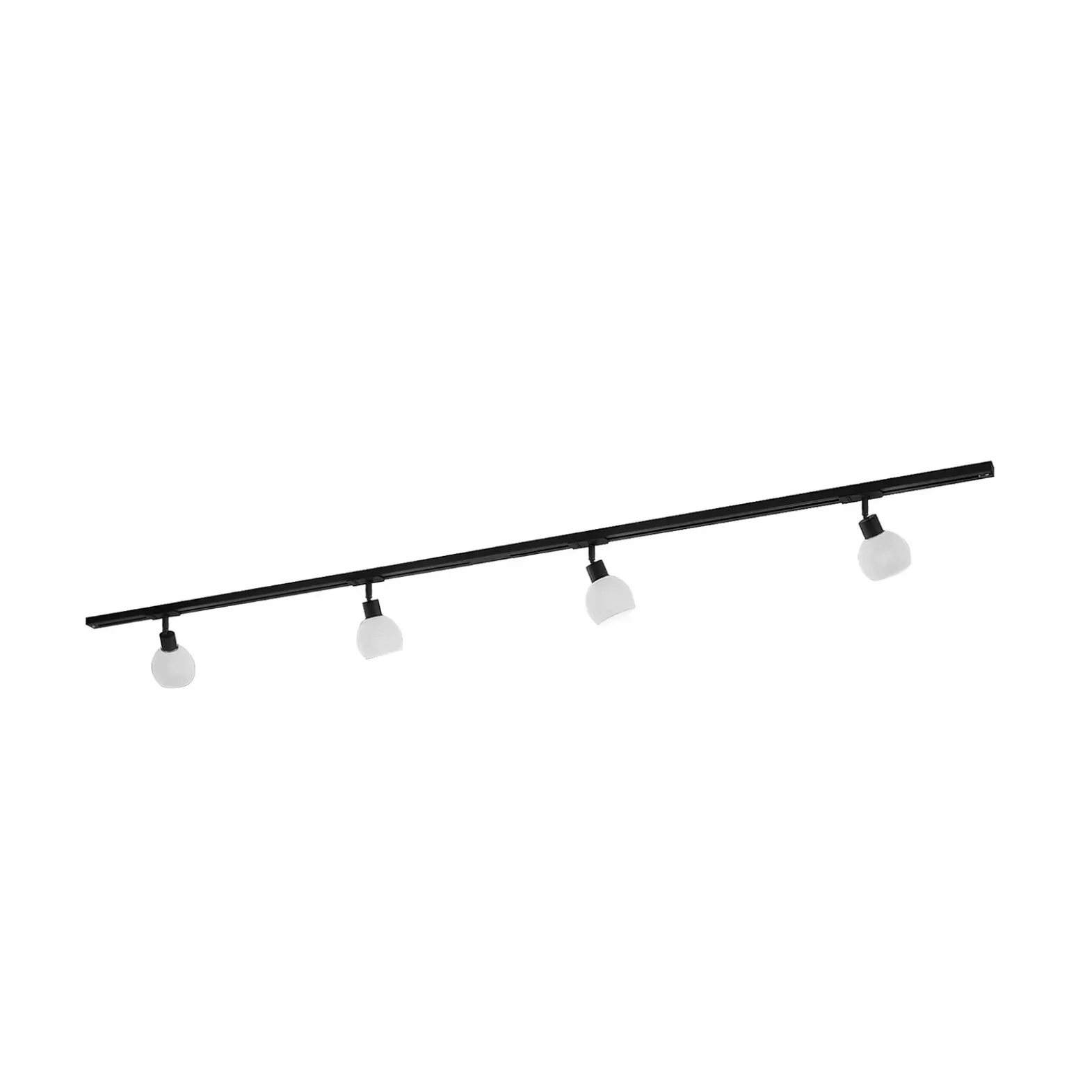 Sistema de riel monofásico Lindby, E14, 4 luces, negro