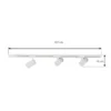 Sistema de riel trifásico Lindby, GU10, 3 luces, blanco