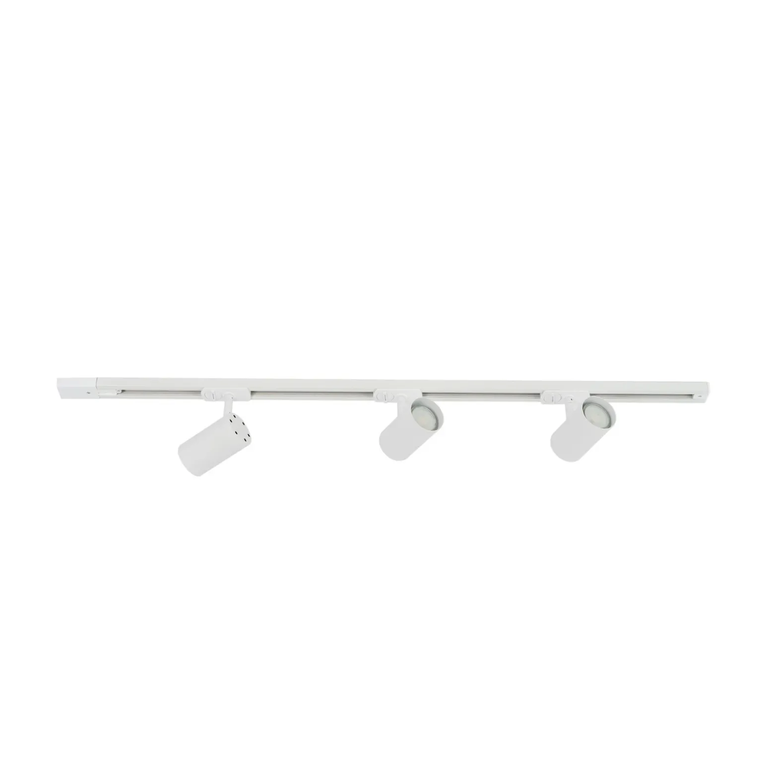Sistema de riel trifásico Lindby, GU10, 3 luces, blanco