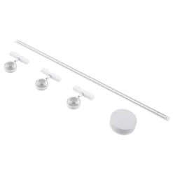 Sistema de riel 48 V Lumaro, focos, 3 luces, blanco, Ø 7,3 cm