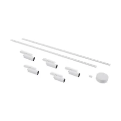 Sistema de riel 48 V Lumaro, focos, 5 luces, blanco, Ø 4 cm, CCT