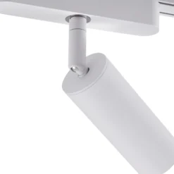Sistema de riel 48 V Lumaro, focos, 9 luces, blanco, Ø 4 cm, 13 cm