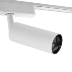 Sistema de riel 48 V Lumaro, focos, 9 luces, blanco, Ø 4 cm, 25 cm, atenuable
