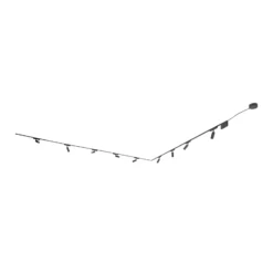Sistema de riel 48 V Lumaro, focos, 9 luces, negro, 13,1 cm, atenuable