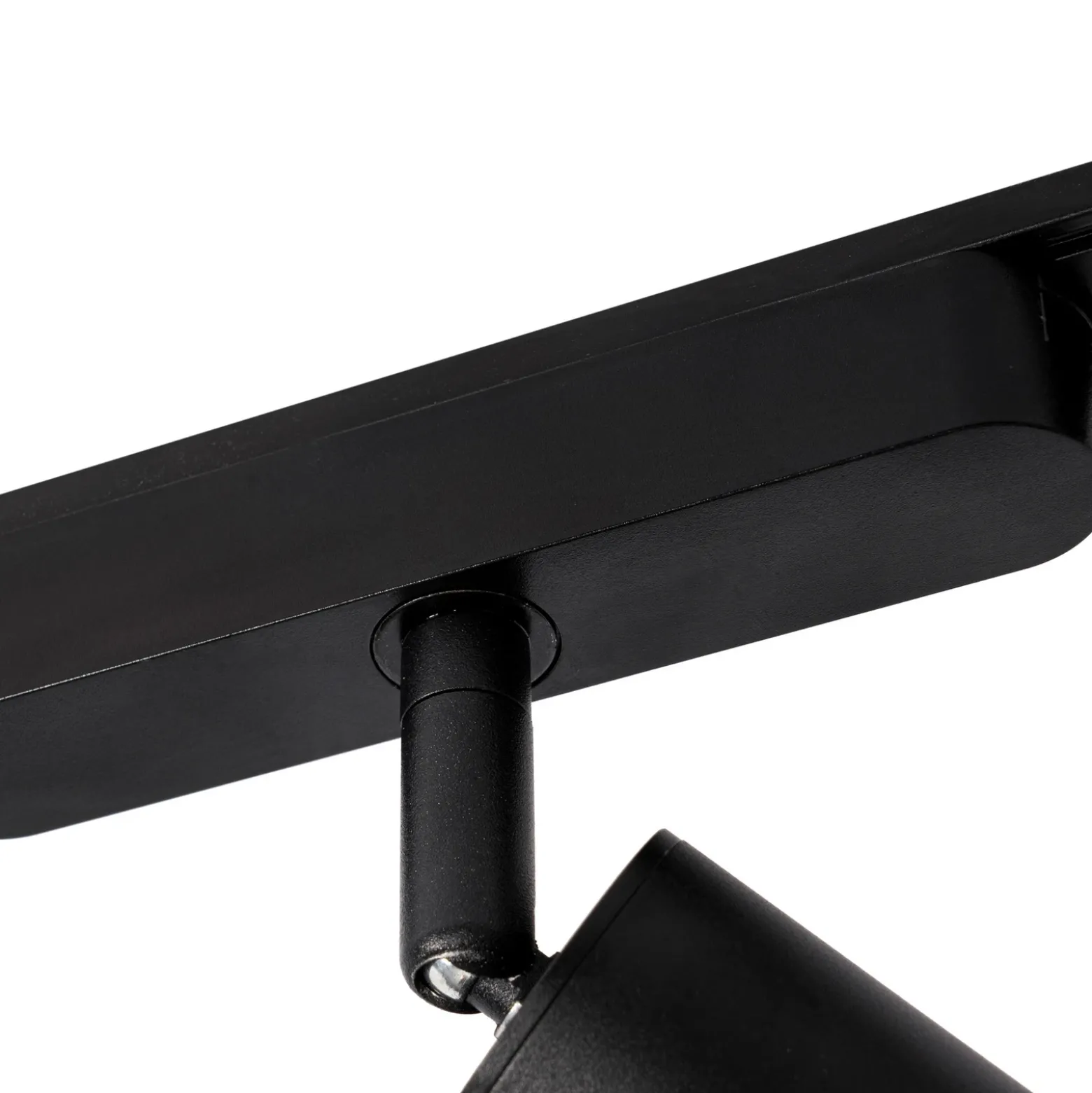 Sistema de riel 48 V Lumaro, focos, 7 luces, negro, Ø 4 cm