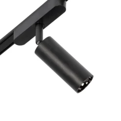 Sistema de riel 48 V Lumaro, focos, 7 luces, negro, Ø 4 cm