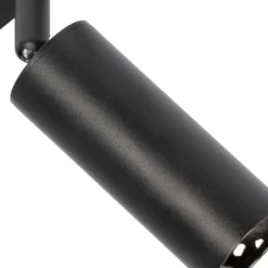 Sistema de riel 48 V Lumaro, focos, 7 luces, negro, Ø 4 cm