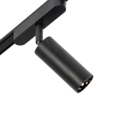 Sistema de riel 48 V Lumaro, focos, 11 luces, negro, Ø 4 cm, atenuable