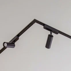 Sistema de riel 48 V Lumaro focos 16-flg. negro Ø4cm atenuable